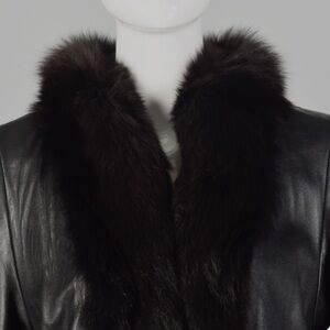 Vintage Leather & Rabbit Coat.